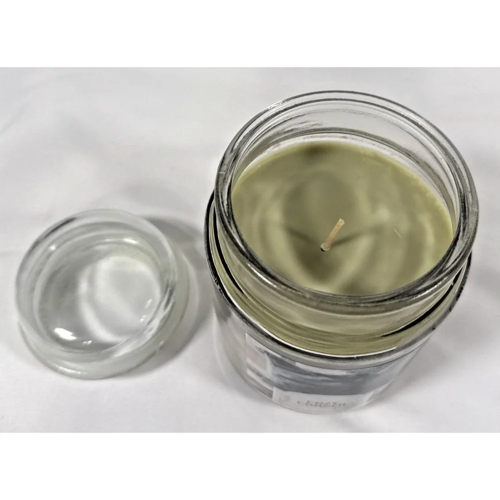 Star Candle Co Cozy Corner Scented Candle 18 oz Sage Green Glass Jar Single Wick